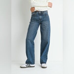 Just Black Denim Relaxed Straight Leg Blue Jeans